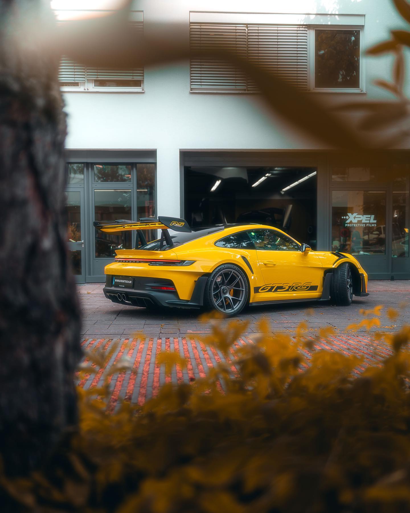 保时捷911 GT3 RS装贴XPEL漆面保护膜/隐形车衣