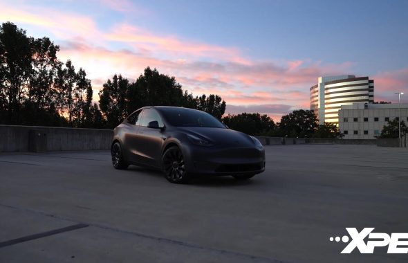 特斯拉Tesla Model Y装贴XPEL哑光漆面保护膜/隐形车衣