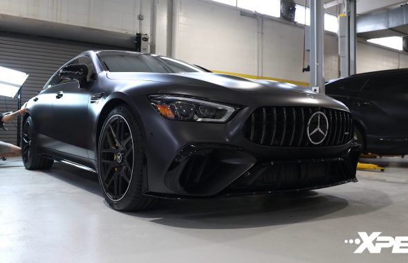 梅赛德斯奔驰AMG GT 63S装贴XPEL哑光漆面保护膜/隐形车衣